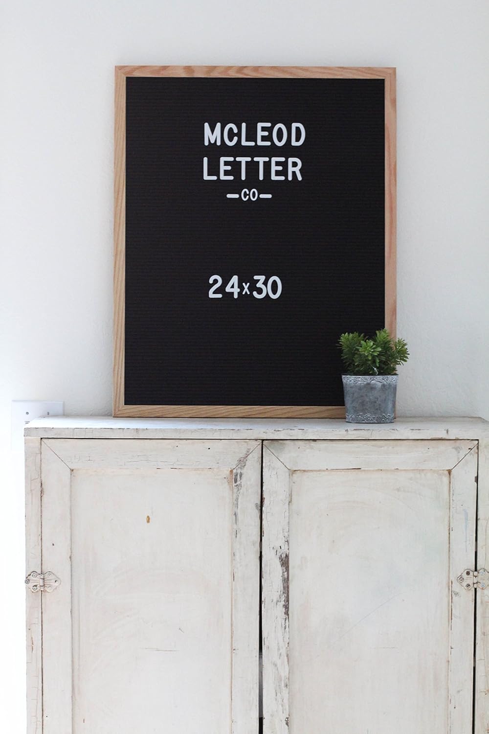 24 x 30 Black Felt Letter Board with 2 in white letter set Office Products