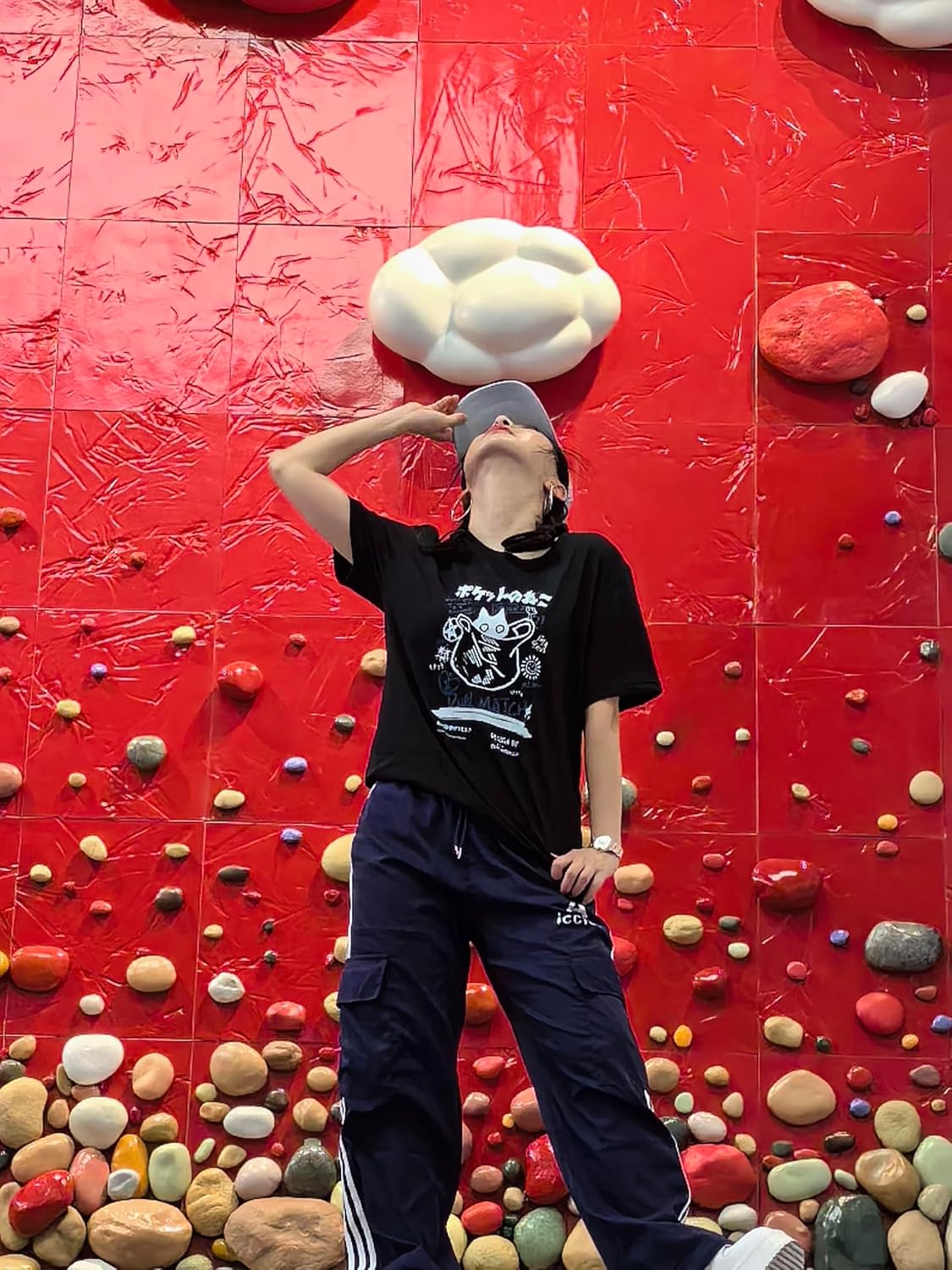 Unisex Cartoon T-Shirts Harajuku Kawaii Cat Letter Printed Short Sleeve Tees Couple Loose Clothes Y2K Tops - Image 5