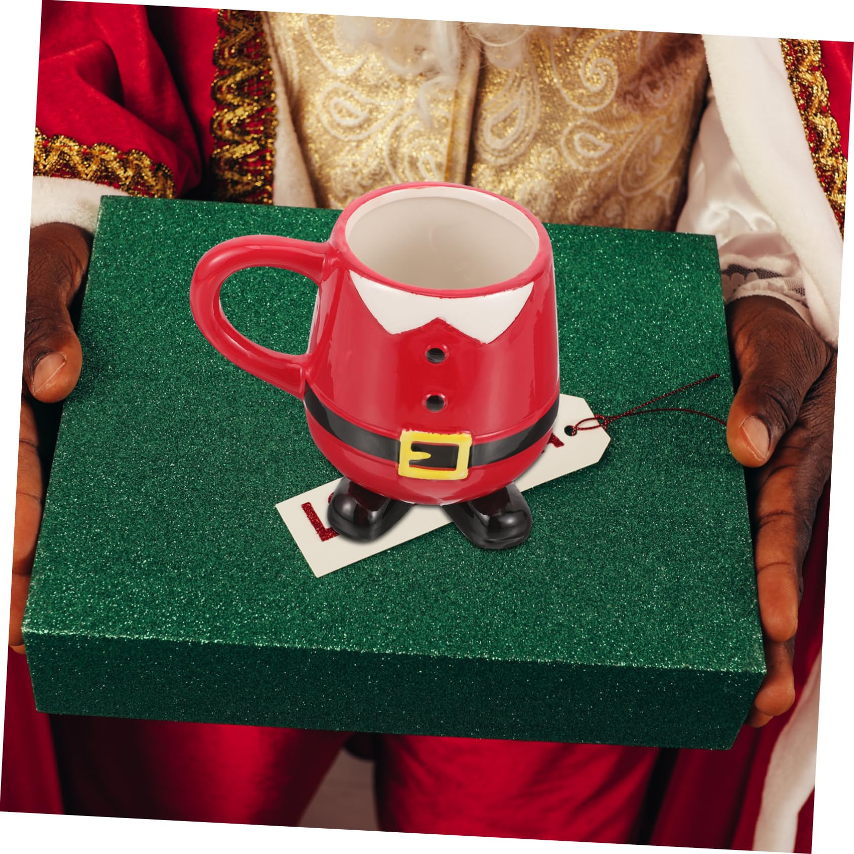 Taza De Cerámica Navideña Diseño De Muñeco Papá Noel para Café y Decoración Fiestas De Navidad