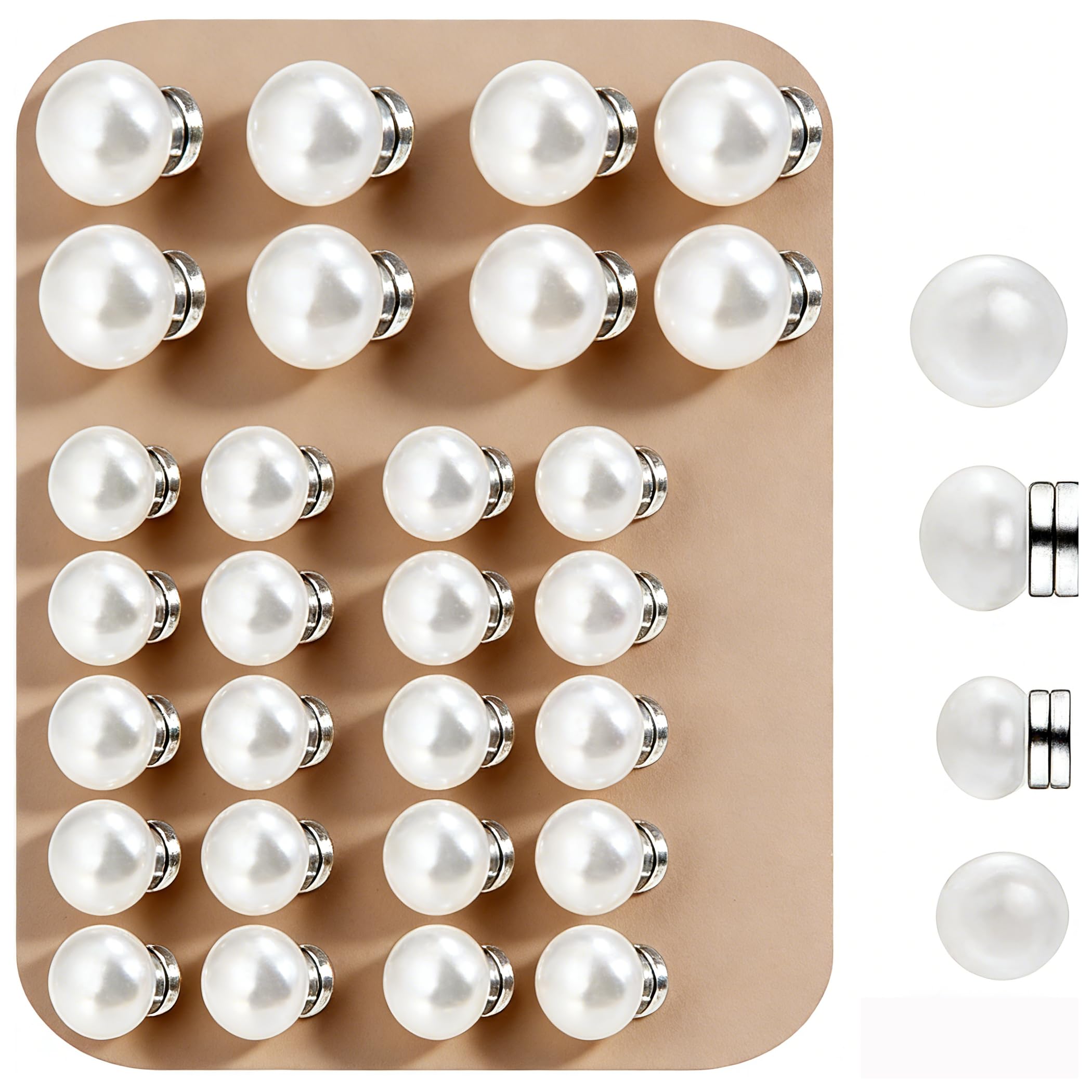 View 1 of 16 Pairs Veil Weights – 4 Large & 12 Small Magnetic Pearl Veil Weights with Case, Invisible, Wind-Resistant, Easy Attach & Remove, Safe for Different Veils Fabrics for Outdoor Weddings Ceremonies