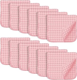SWEET DOLPHIN 12 Pack Muslin Burp Cloths Large 100% Cotton Hand Washcloths for Baby - Baby Essentials Extra Absorbent and ...