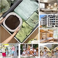 Vista 8 de Lavadora portátil rosa, 16L mejorada con cesta giratoria y 30 hojas de detergente para ropa, 3 modos de limpieza para ropa pequeña, mini máquina