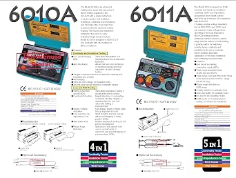 Japan Quality KYORITSU Multi Function Tester KEW 6011A 6 in 1 Continuity Insulation Loop RCD PSC Testing