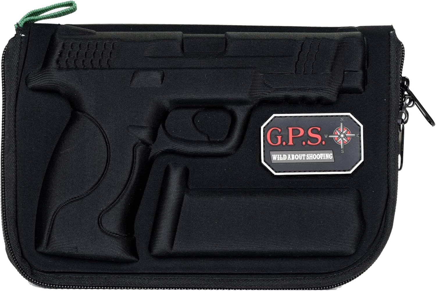 GPS Custom Molded Pistol Case with Double-Locking Zippers - Rugged Lightweight Portable Shooting Accessory