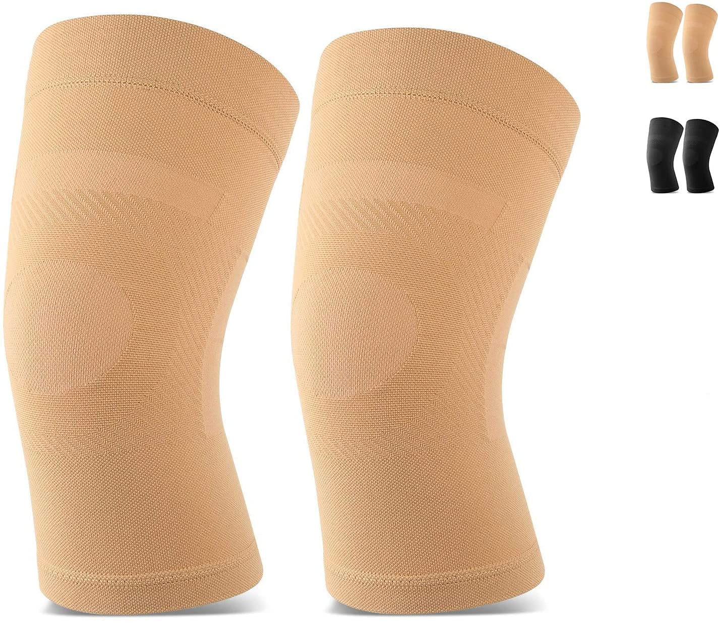 Karki Fusion Knee Support, Lightweight Knee Compression Sleeves for Men Women, Knee Brace Support for Joint Pain Relief, Arthritis, ACL, MCL, Sports, Injury Recovery (1 Pair) (Beige, Small) (B097QBF7BZ) Amazon Price History, Amazon Price Tracker
