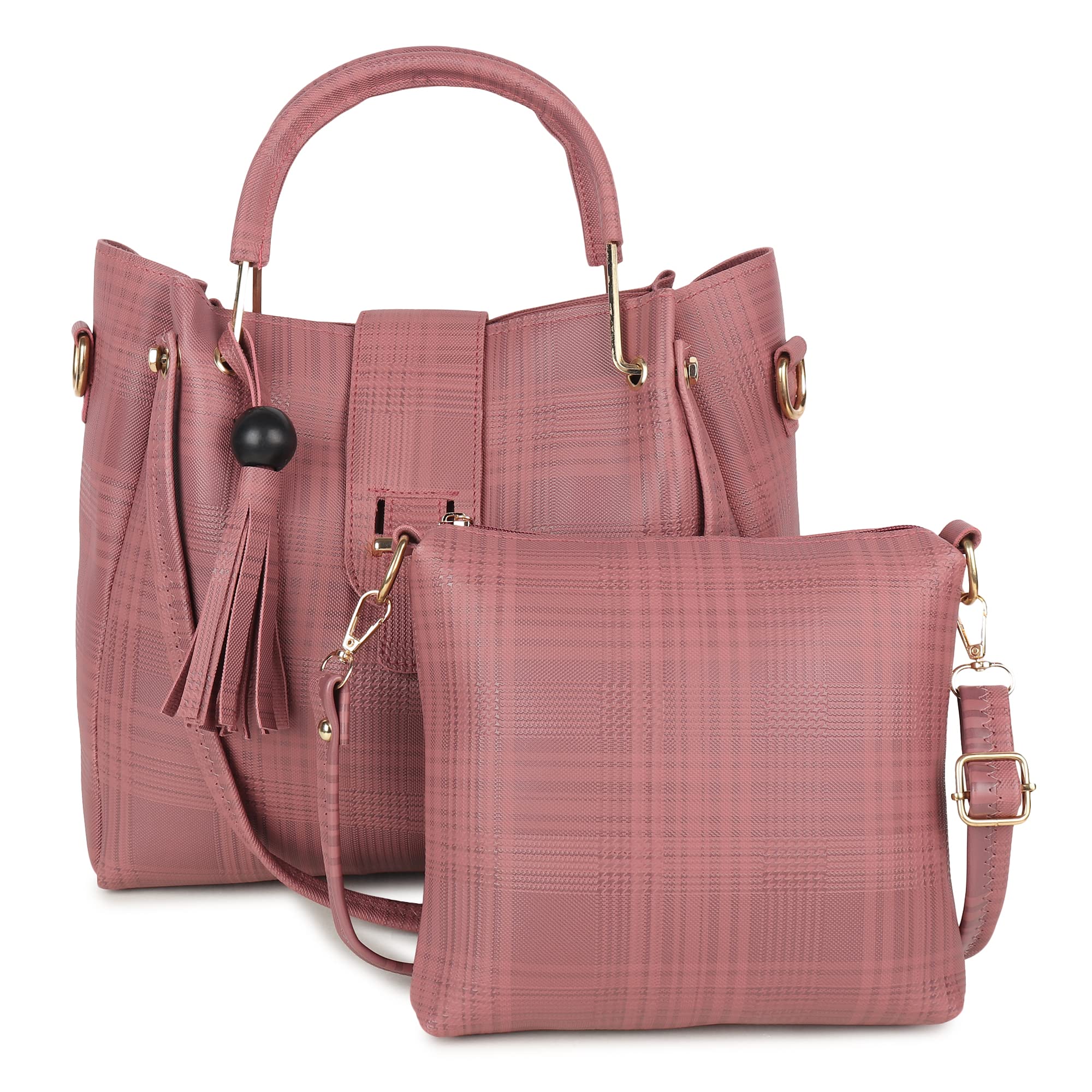 DANIEL CLARK Handbags Set of 2 For Women and Girls (Peach) (B09RG9P1HS) Amazon Price History, Amazon Price Tracker