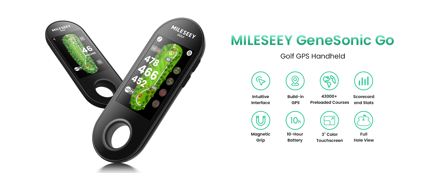 MILESEEY GOLF GeneSonic Go GPS 本体 Amazon.com: MILESEEY GeneSonic Go Golf GPS Handheld with 43K+