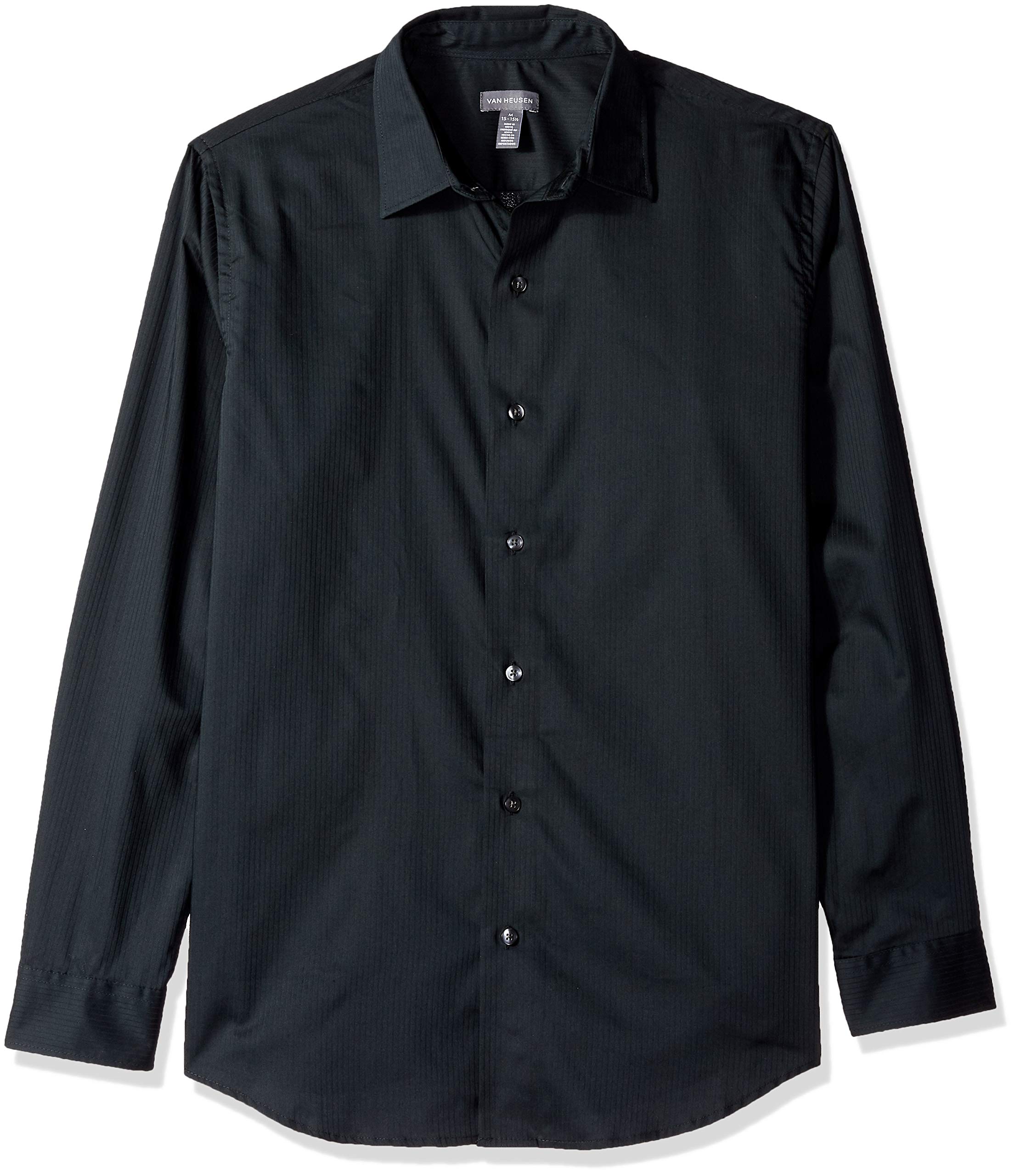 Van HeusenMen's Stripe Sateen Long Sleeve Shirt Button Down Shirt