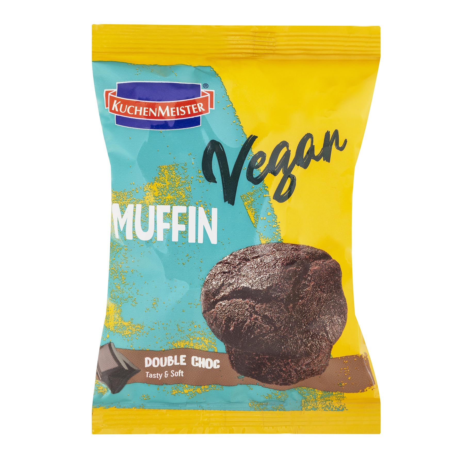KuchenMeister Schokoladen Muffin | Double Choc vegan 75 g | 12er Vorratspack | Schoko Muffins einzeln verpackt | perfekter Snack für unterwegs | (12 x 75 g)