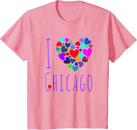 I Love Chicago T Shirt Heart Design City Of Chicago Shirt Clothing