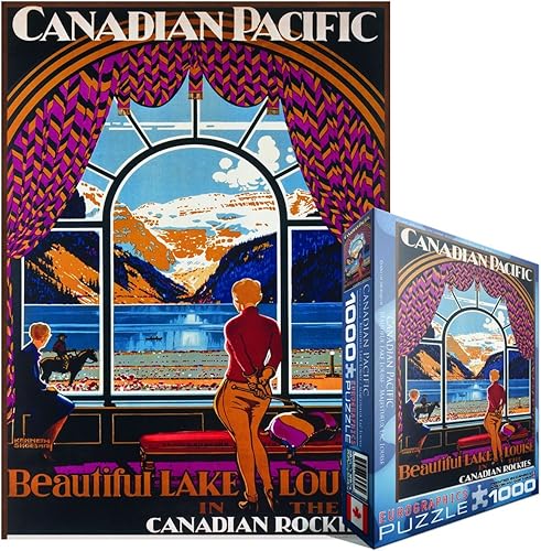 Miniatura 3 de EuroGraphics CP Rail Beautiful Lake Louise - Rompecabezas de 1000 piezas (6000-0323)