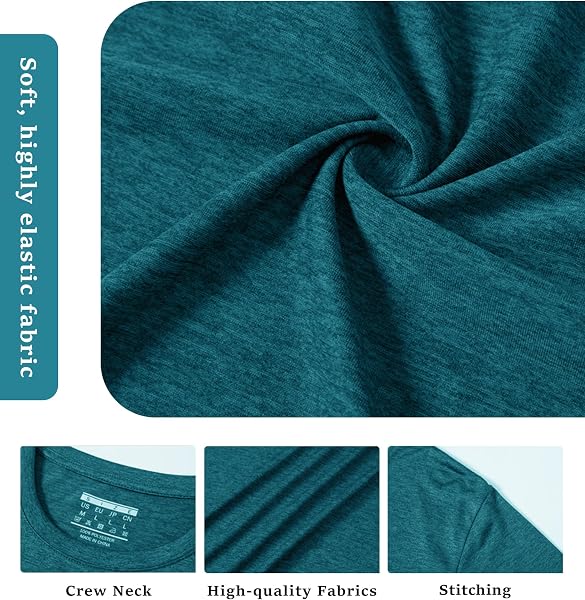 MAGCOMSEN Tee Shirt Homme de Sport Respirant Léger Running Musculation Gym Entraînement Fitness T Shirt Manches Courtes - 3