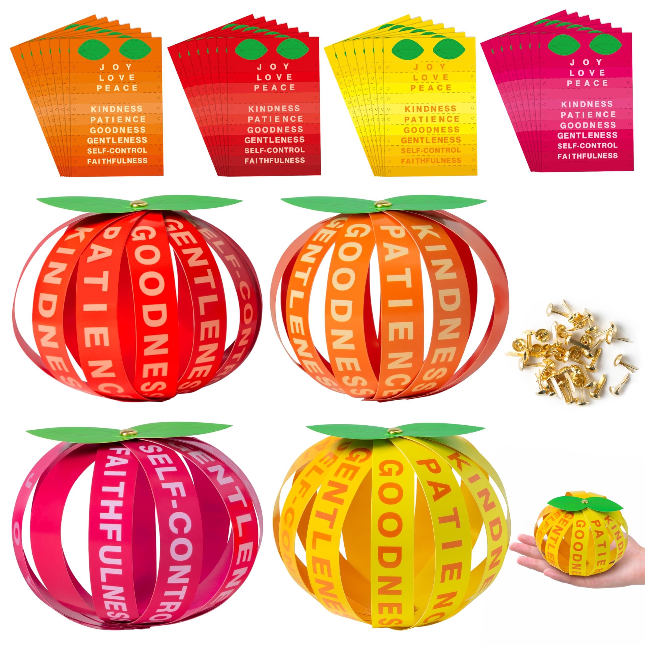 Aginc Berry Bible Fruit Craft Kit - 28 Set DIY Accent Fruitage of The Spirit Fruit Strip Craft Kit for Kids Sunday School Church Activity, DIY Fruits Bible Crafts for Thanksgiving and Fall Project