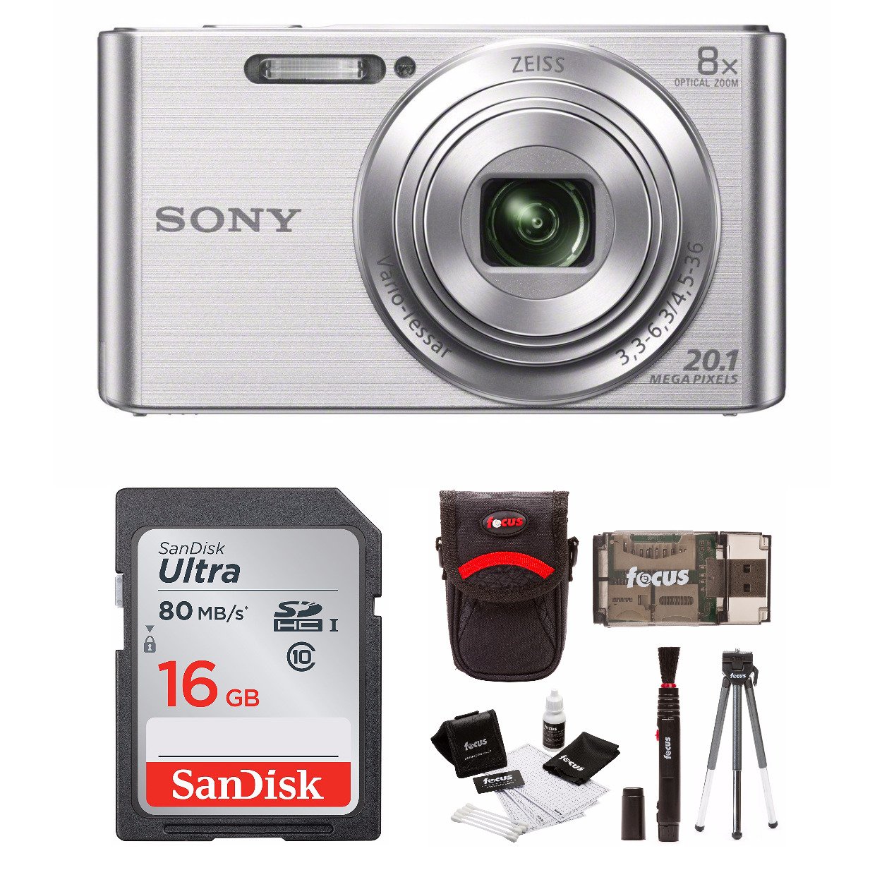 Buy Sony Cyber W830 Digital Camera (Silver) with 32GB Class 10 UHSI