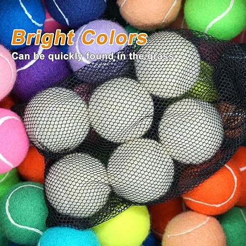 Miniatura 6 de Pelotas de tenis, 6 pelotas de tenis de entrenamiento, vienen con bolsa de malla para un fácil transporte, práctica de alta elasticidad para