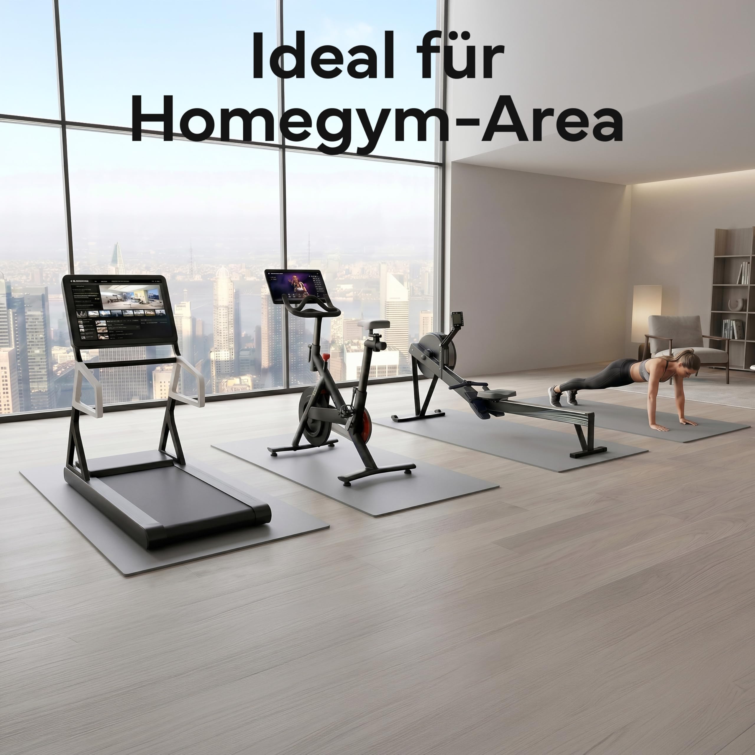 NEOLYMP Yogamatte XXL 213x152 cm – Bodenschutzmatte Fitnessgerät 8mm – Sportmatte Fitnessmatte rutschfest – Trainingsmatte dick als Gymnastikmatte & Bodenmatte Fitness für Homegym