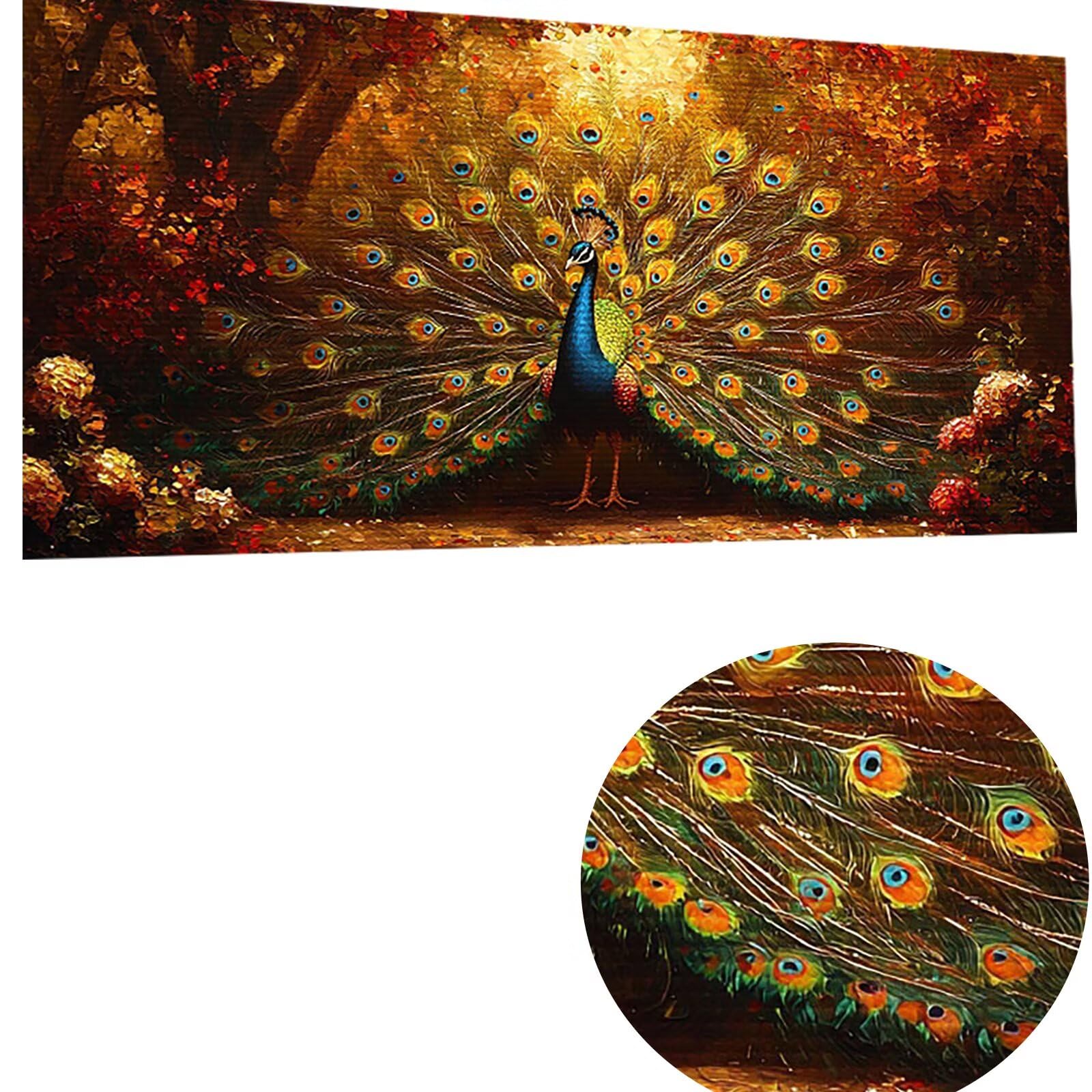 Diamentowa sztuka paw diamentowy obraz zestawy dla dorosłych zwierzę 2 duże 100 x 200 cm sztuka i rzemiosło dla dzieci początkujących DIY 5D pełne wiercenie kryształ klejnot sztuka haft krzyżykowy