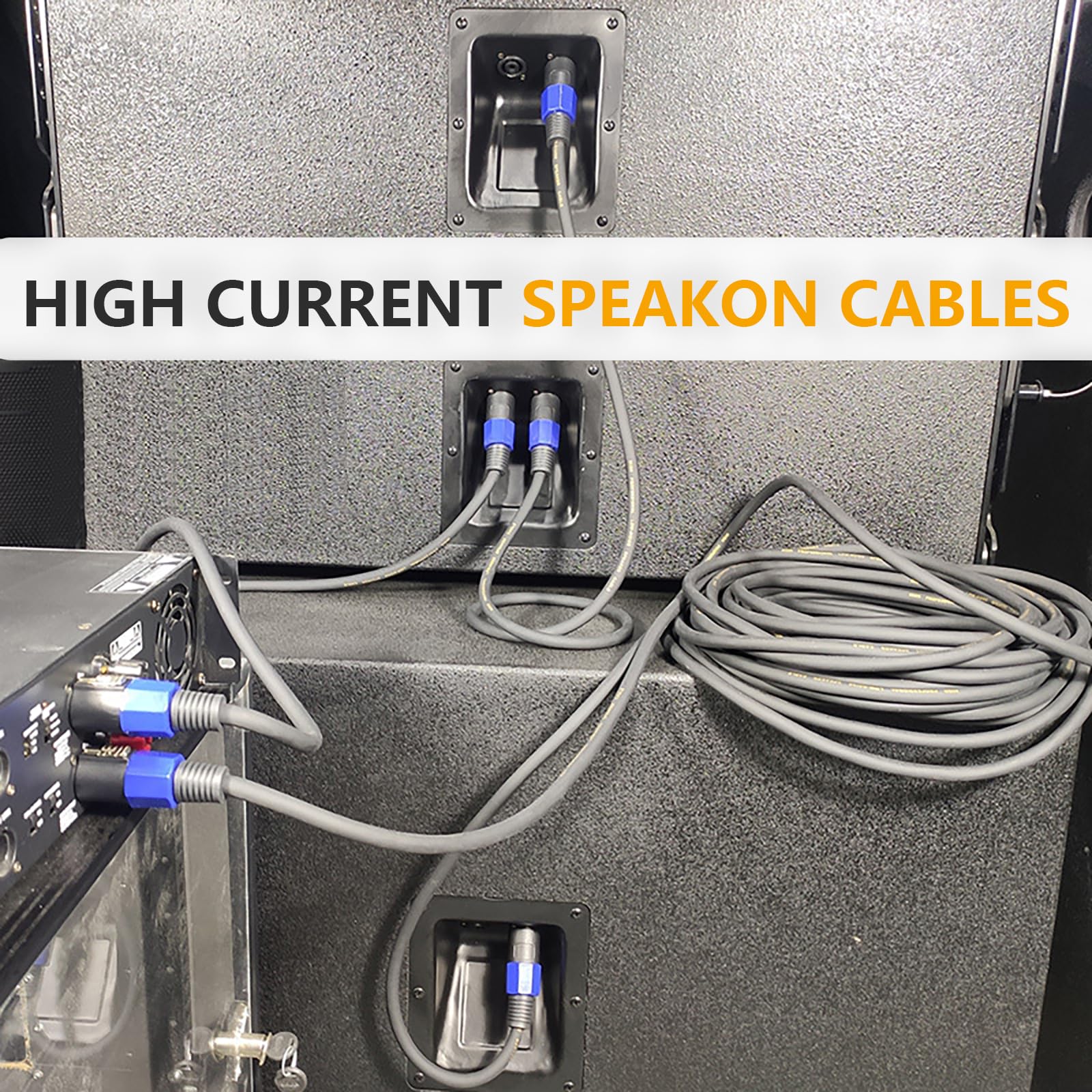 HBU Speakon-Kabel, Studio Stage NL4FC, Stecker auf Stecker, Verbindungsdraht, Live House PA DJ, Lautsprecherverstärker, Audioverriegelung, Verkabelung, 16 AGW, 1 Stück