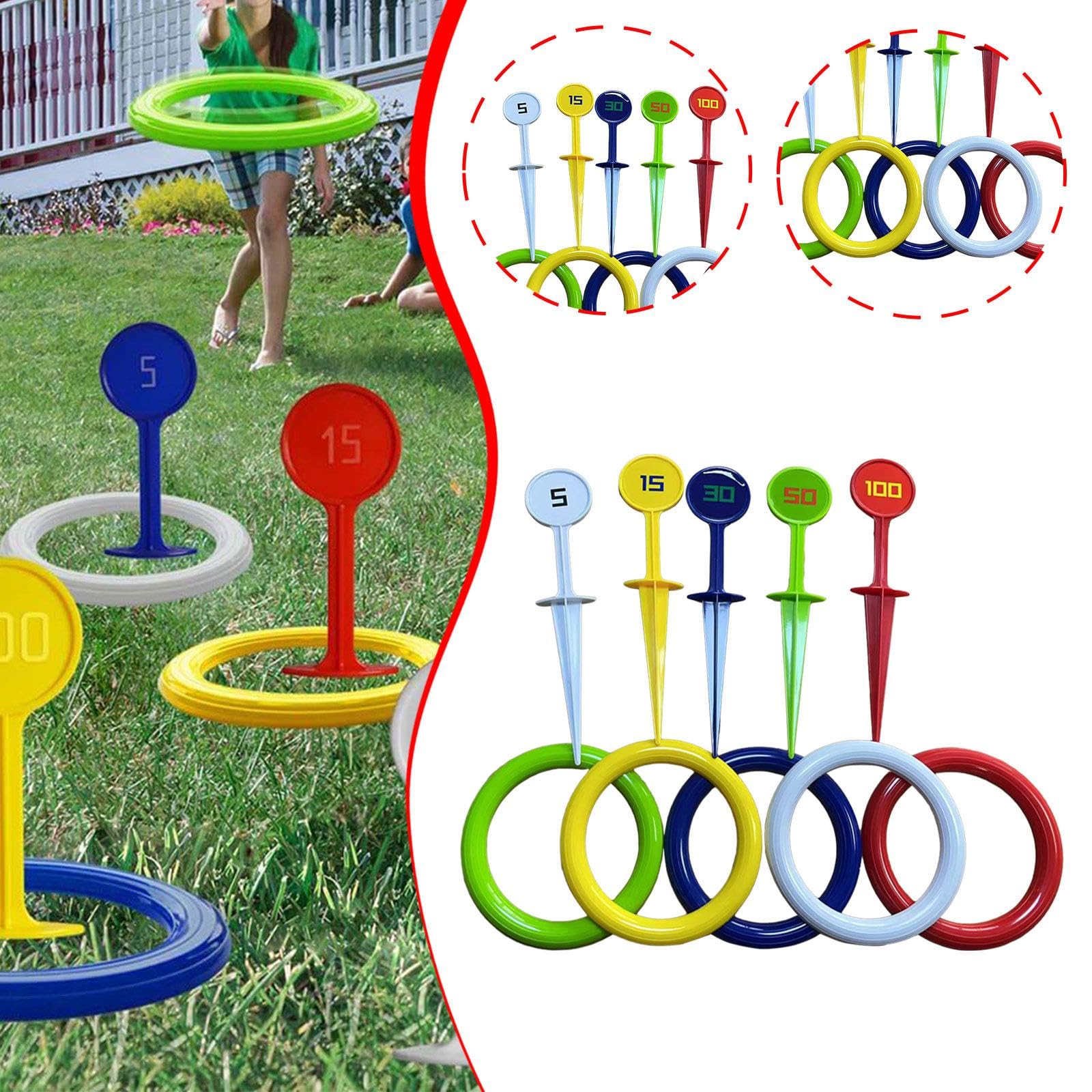 Jeu de lancer d'anneaux pour enfants, jeu de lancer d'anneaux et de piquets, jouet éducatif interactif, puzzle pour fournitures de fête en