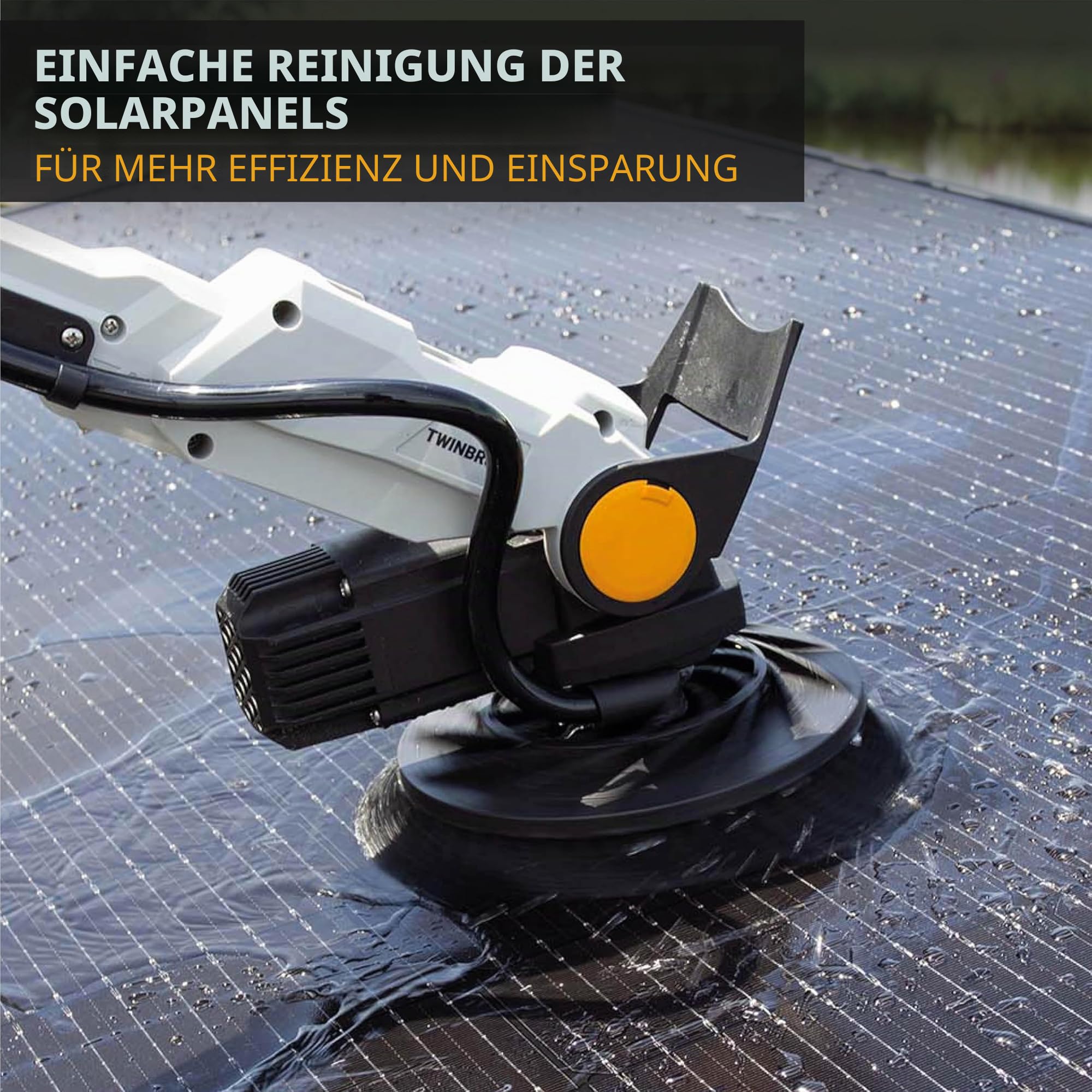 18V Twin Brush - Brushless Akku-Reinigungsbürste - Inkl. 4,0-Ah-Akku und Schnellladegerät + 3 Bürsten und Verlängerungsgriff