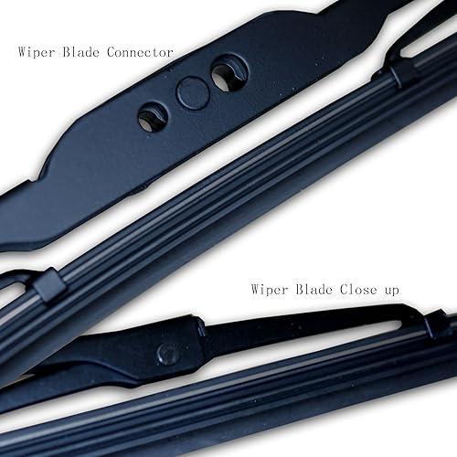 Miniatura 2 de TuningPros WBMP-15-15 - Limpiaparabrisas con marco de metal para brazo de bayoneta, brazo de pasador y gancho en J, lado del conductor de 15