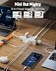 Cable de extensión corto de 3 pies con múltiples tomas, regleta con protector de sobretensión | SUPERDANNY Regleta de enchufe plano pequeño con 4 tomas y 4 USB, estación de carga para hogar, oficina, esencial para dormitorio universitario 3