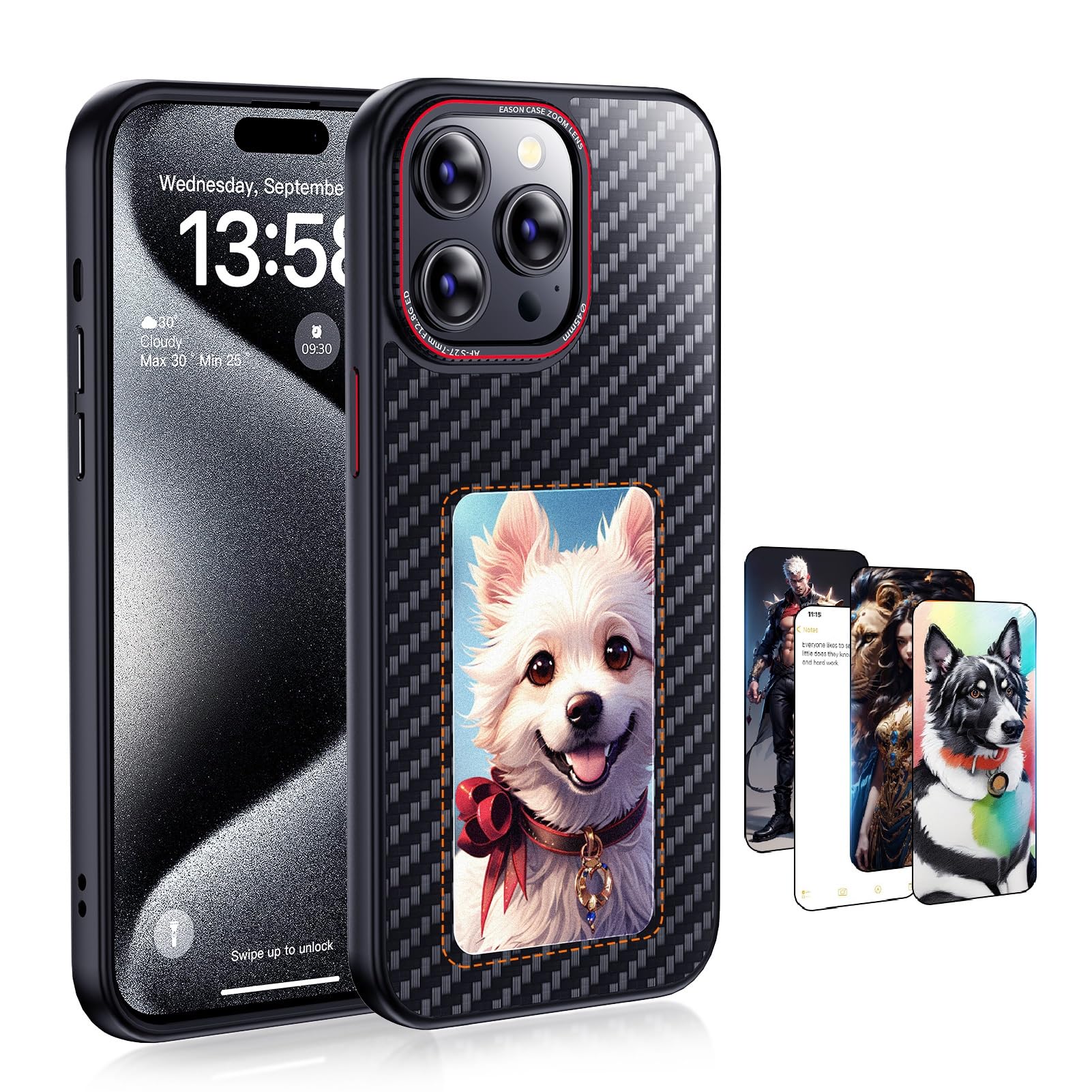 Amazon.com: MAGIC JOHN for iPhone 15 Pro Max Case with Screen