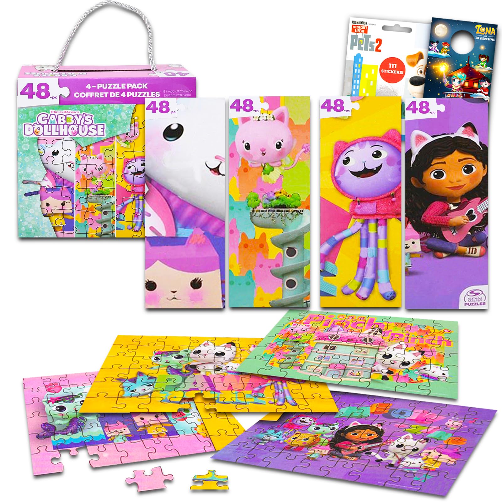 Beach Kids Gabbys Dollhouse Puzzle 4 Pack Bundle With 48 | Desertcart INDIA