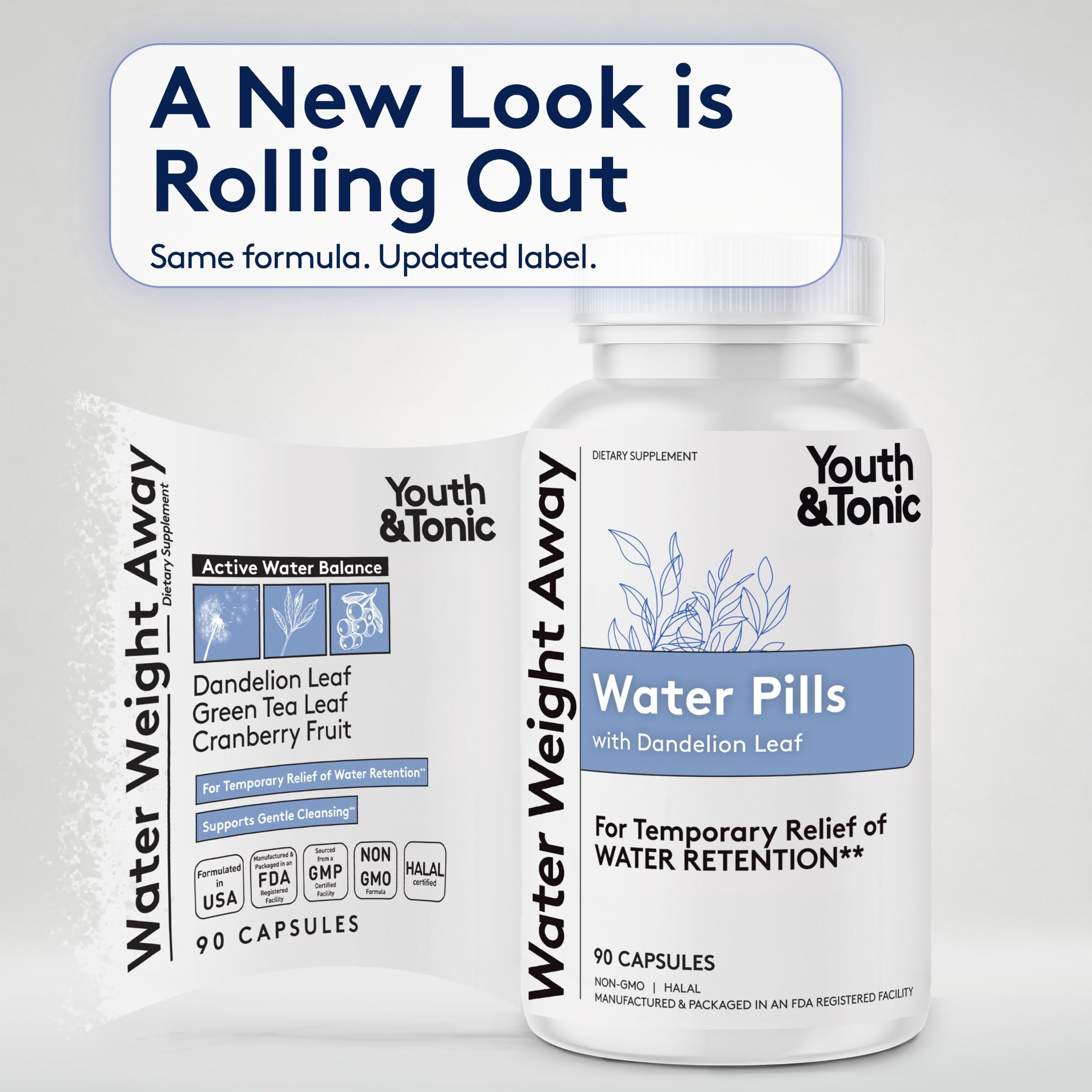 Youth & Tonic Natural Water Pills Weight Loss Women, Men, Water Retention — Amazon image 2