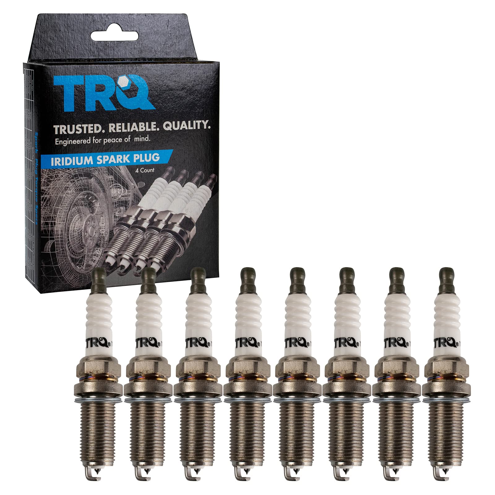 TRQ Iridium Spark Plugs Engine Tune Up Ignition Kit 8 Piece Set