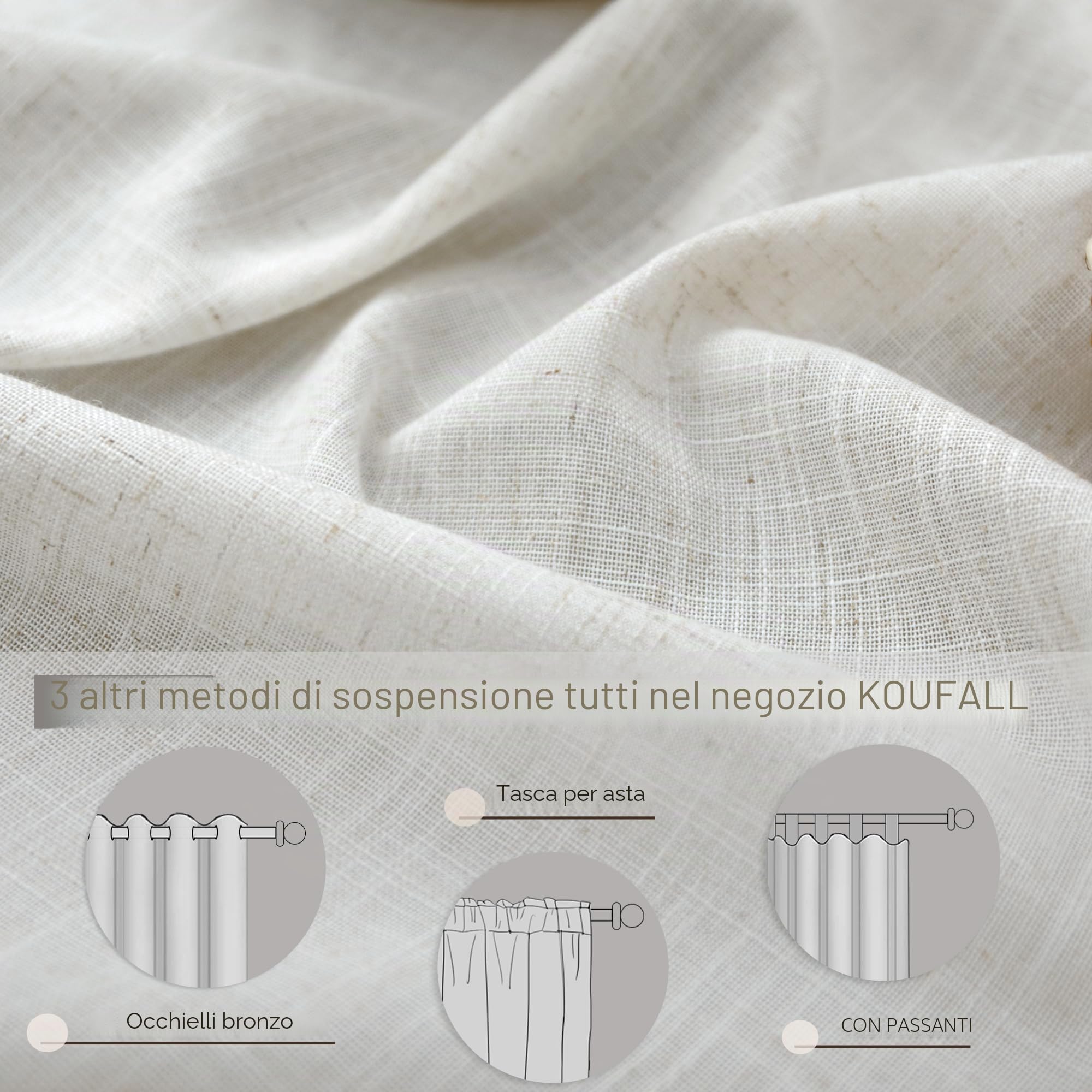 Tende in lino da 330 cm per soggiorno, extra lunghe, set di 2 pannelli, stile bohémien, in tessuto a goccia di lino, semi velate, filtrano la luce, grandi tende per finestre per camera familiare,