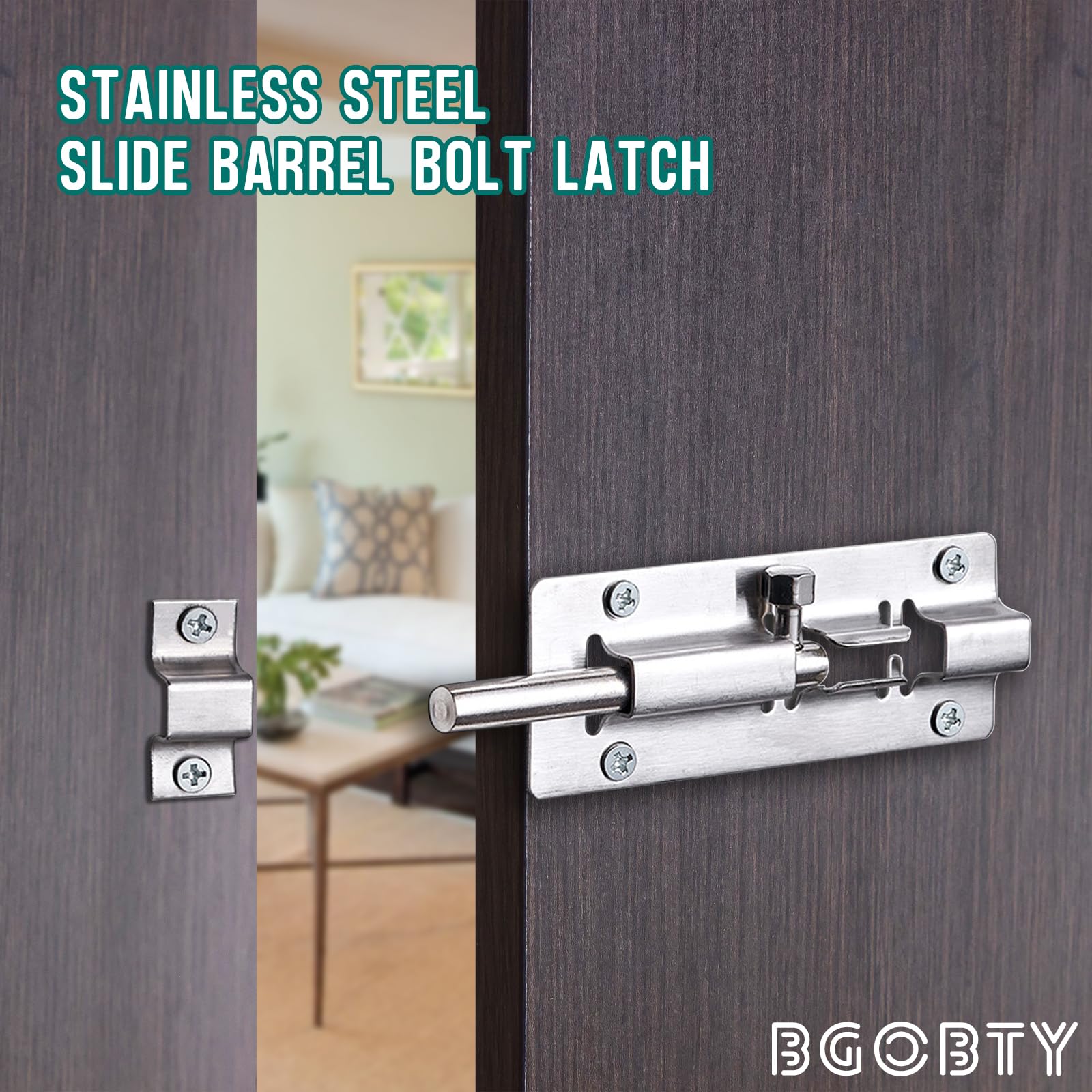 2 Chiavistelli A Molla Per Cancello - 128 Mm, In Acciaio Inox 304, Per Porte E Finestre - Foto 5