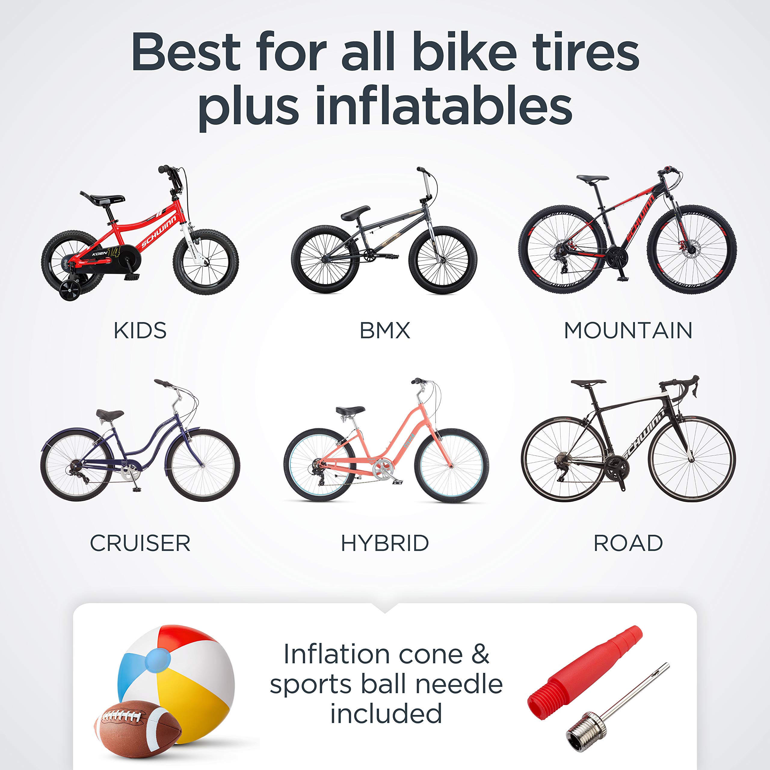 Buy Schwinn Bike Pumps, Foot and Hand Operated, Presta and Schrader