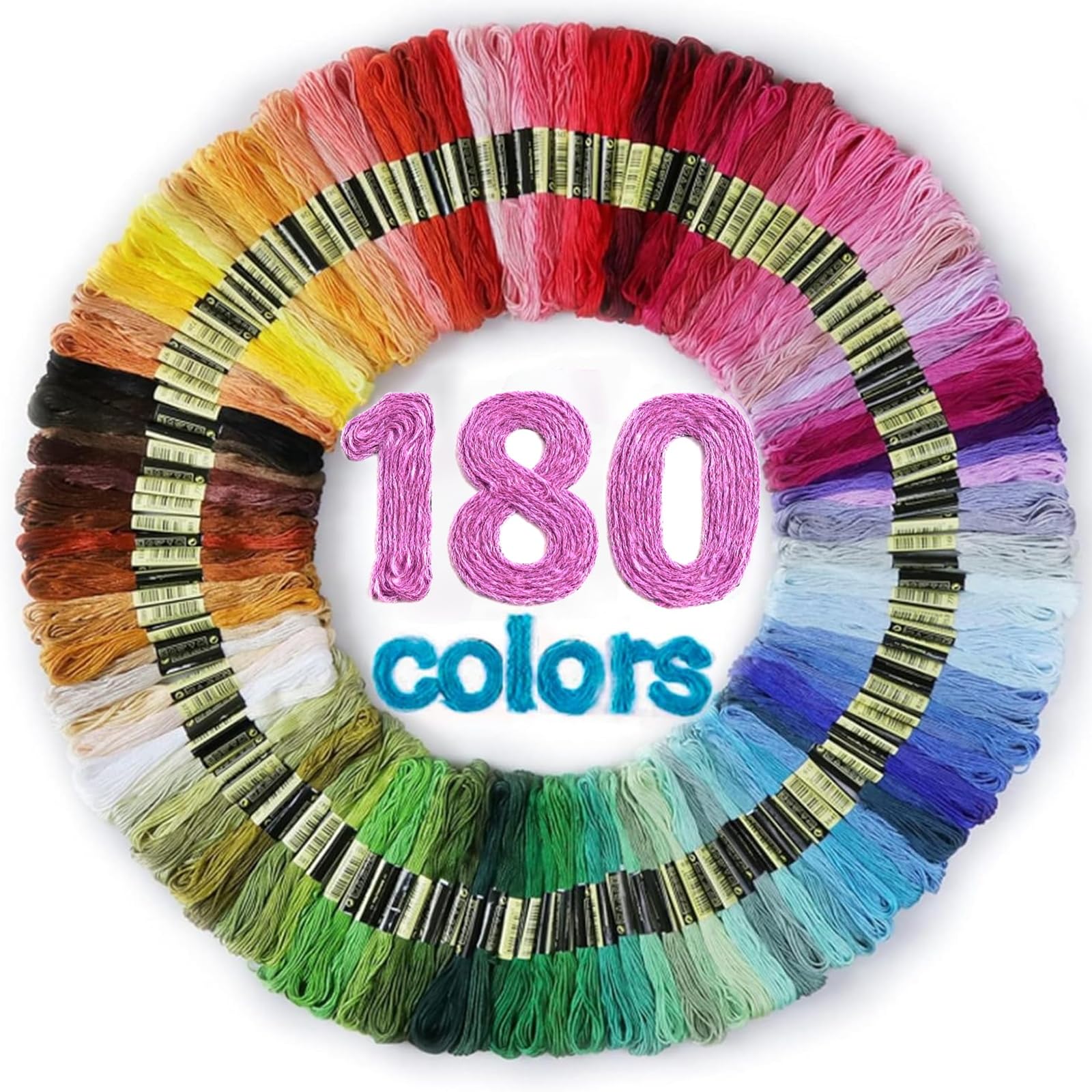 LOVIMAG Embroidery Thread 180pcs Friendship Bracelet String Floss Kit Yarn