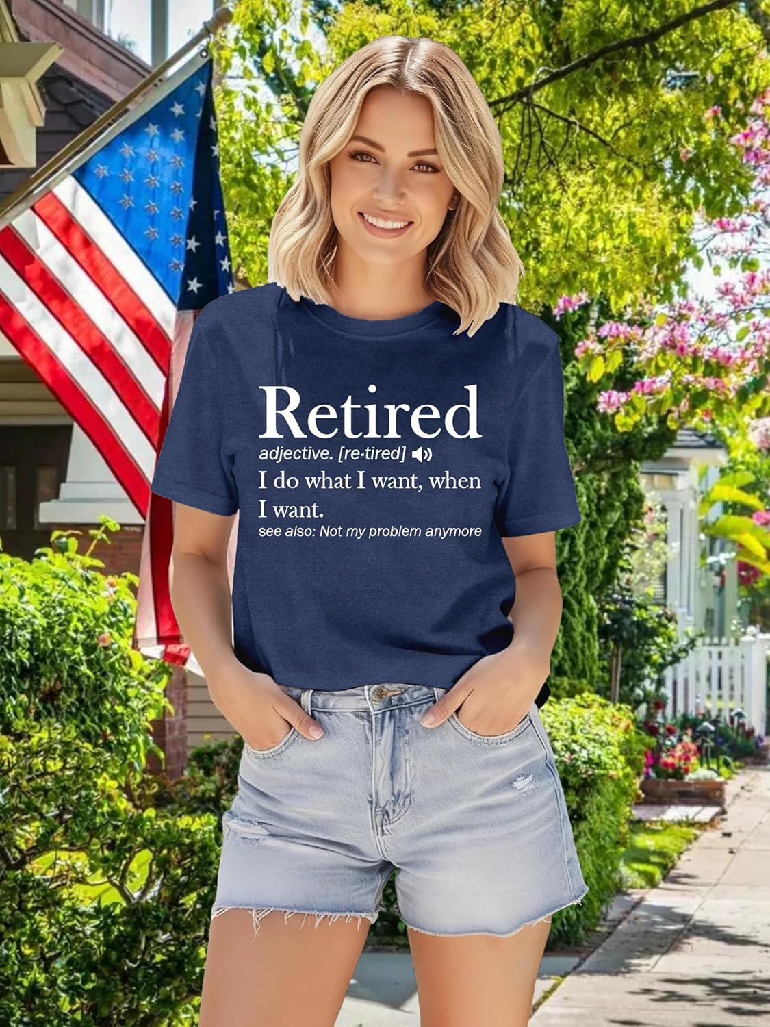 Retirement Shirts for Women Retired Teacher T-Shirt Grandma Retired Tee Tops - Image 3
