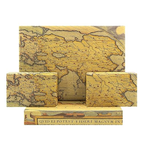 Mapa del mundo retro antiguo antiguo único mapa del mundo de vela papel kraft marrón plegado plano 4 hojas 16 pies cuadrados ttl para bibliotecas