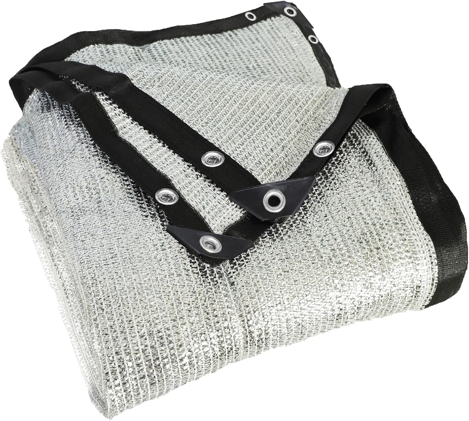 AIMFIKIOR 85% Heavy Duty Aluminum Foil Shade Cloth, 6.5 x 8 FT Mesh Tarp with Grommets - Sun Block Fabric for Garden Cover, Patio, Plant Cover, Barn Kennel, Greenhouse, Tomatoes, Chicken Coop