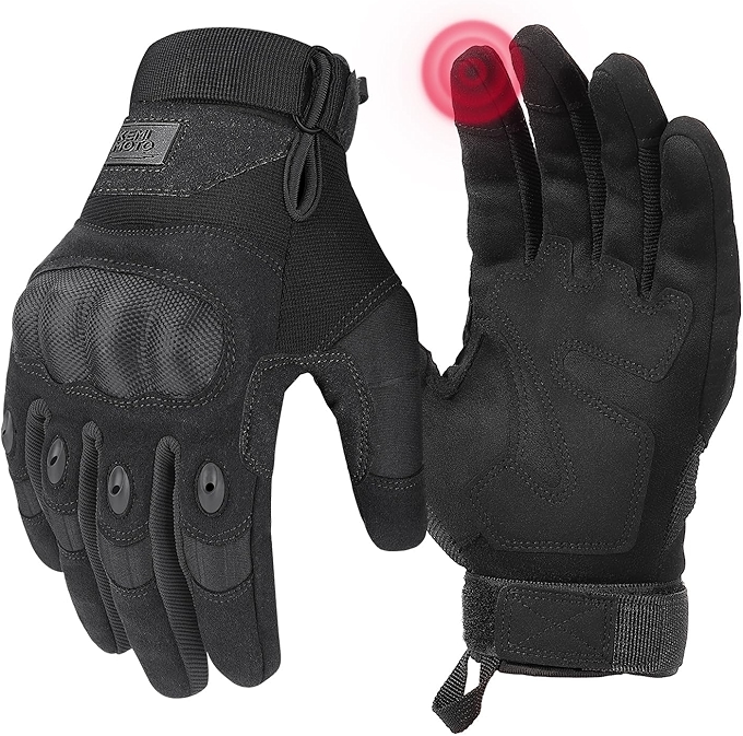 KEMIMOTO Men's Tactical Touchscreen Gloves with Hard Shell Protector