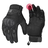 KEMIMOTO Tactical Gloves for Men, Touchscreen Motorcycle Gloves with Hard Shell & Palm Padding for Sports Motorcycle Cycling Tactical Airsoft Paintball Hunting Hiking Camping Climbing