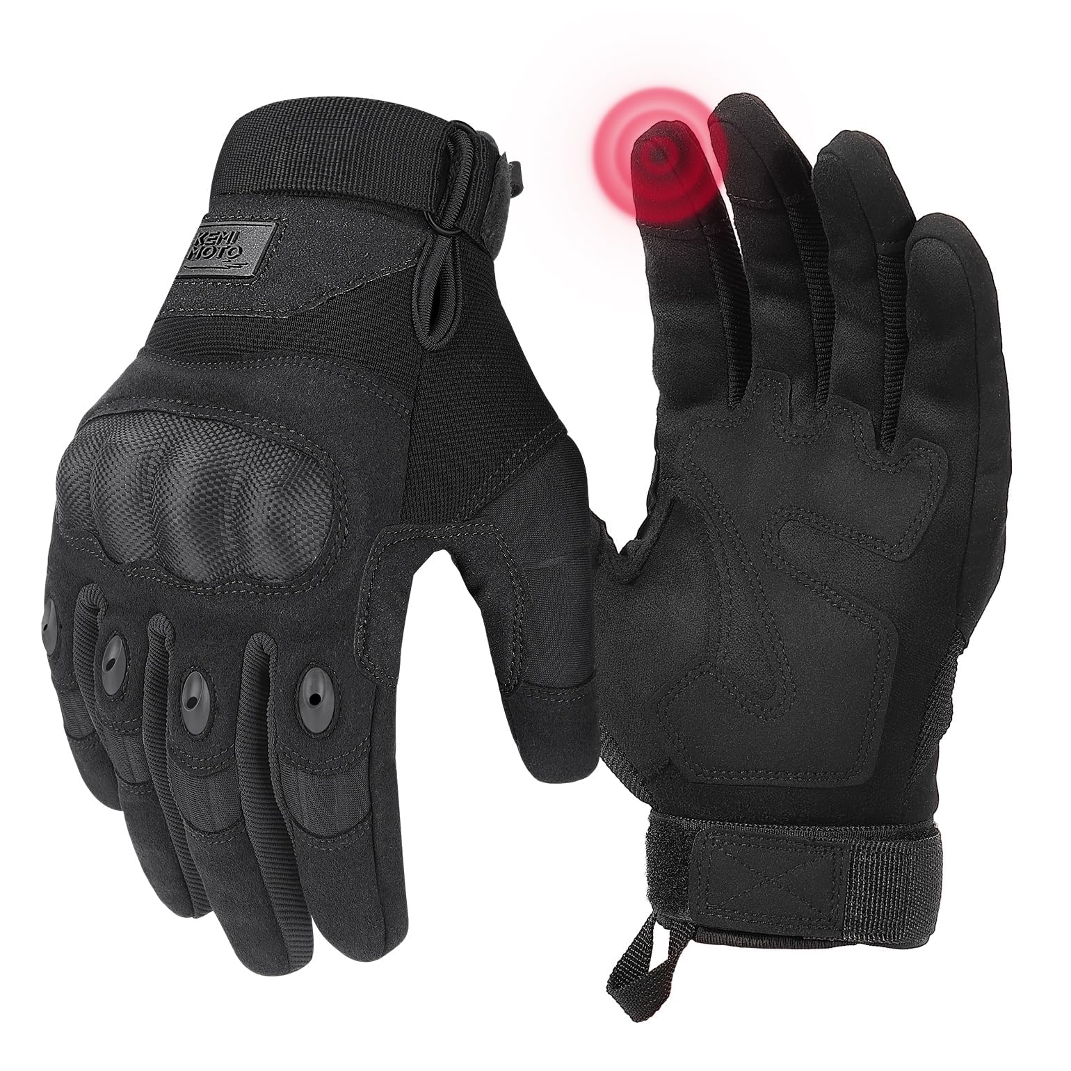 KEMIMOTOTactical Gloves for Men, Touchscreen Motorcycle Gloves with Hard Shell & Palm Padding for Sports Motorcycle Cycling Tactical Airsoft Paintball Hunting Hiking Camping Climbing