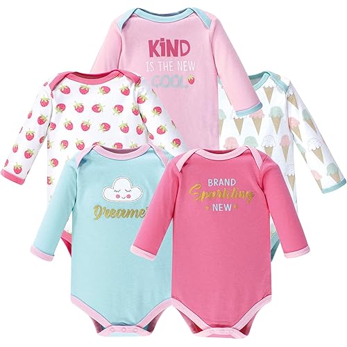 Luvable Friends unisex-baby Cotton Long-sleeve Bodysuits