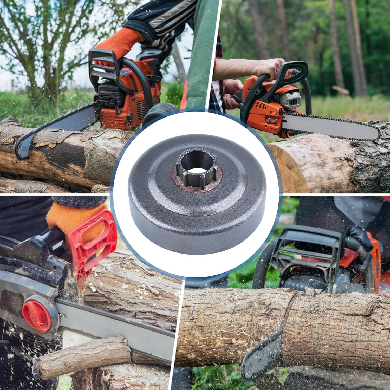 AUMEL .325"-7 Clutch Drum Rim Sprocket Kit For Husqvarna 55 Rancher 50 51 154 254 Chainsaw 501 45 54-03