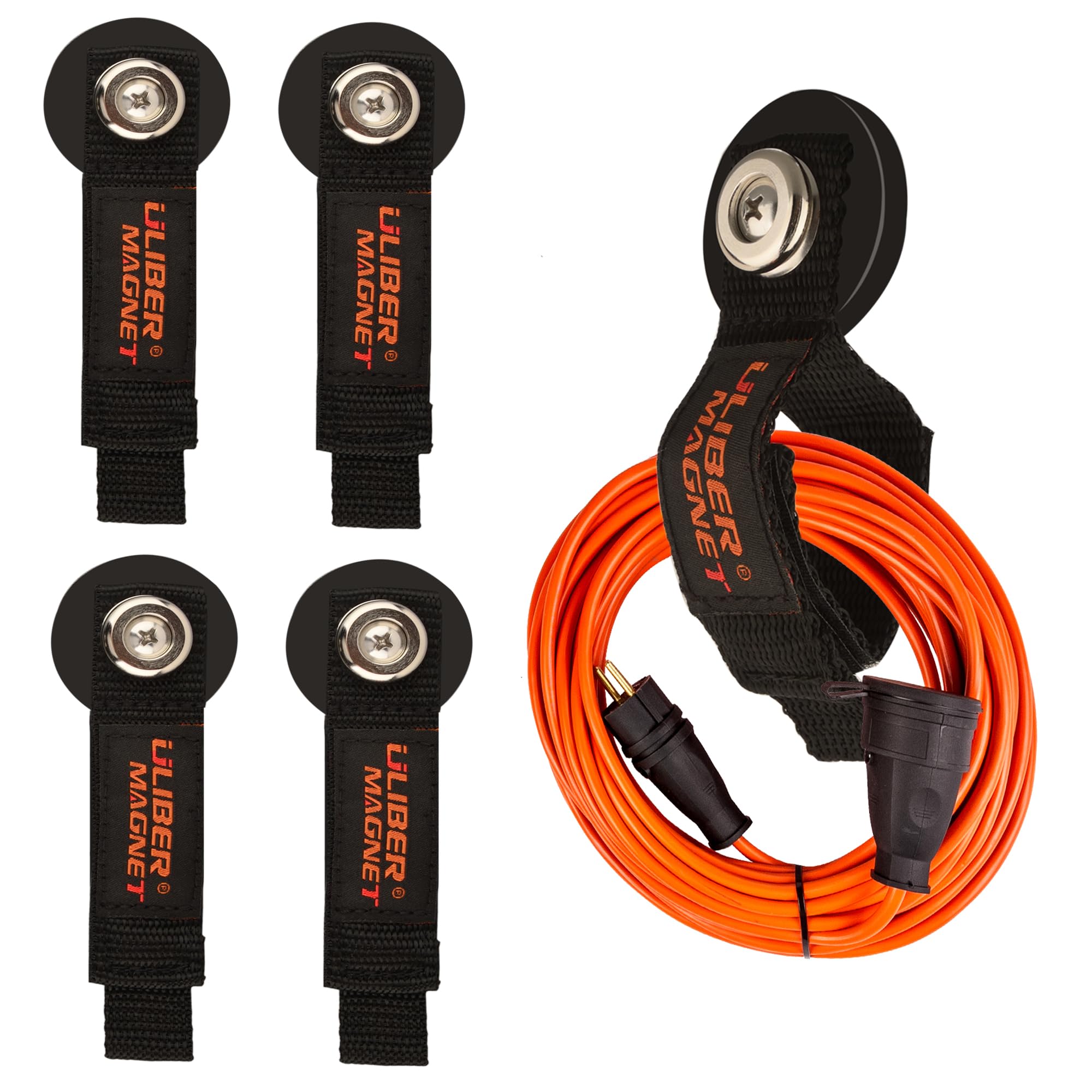 ULIBERMAGNET Strong Magnetic Storage Hooks,Heavy Duty Magnetic Garage Storage Tool Organizer,Extension Cord,Hose, Cable, Rope,Tools for Garage,Pick-up