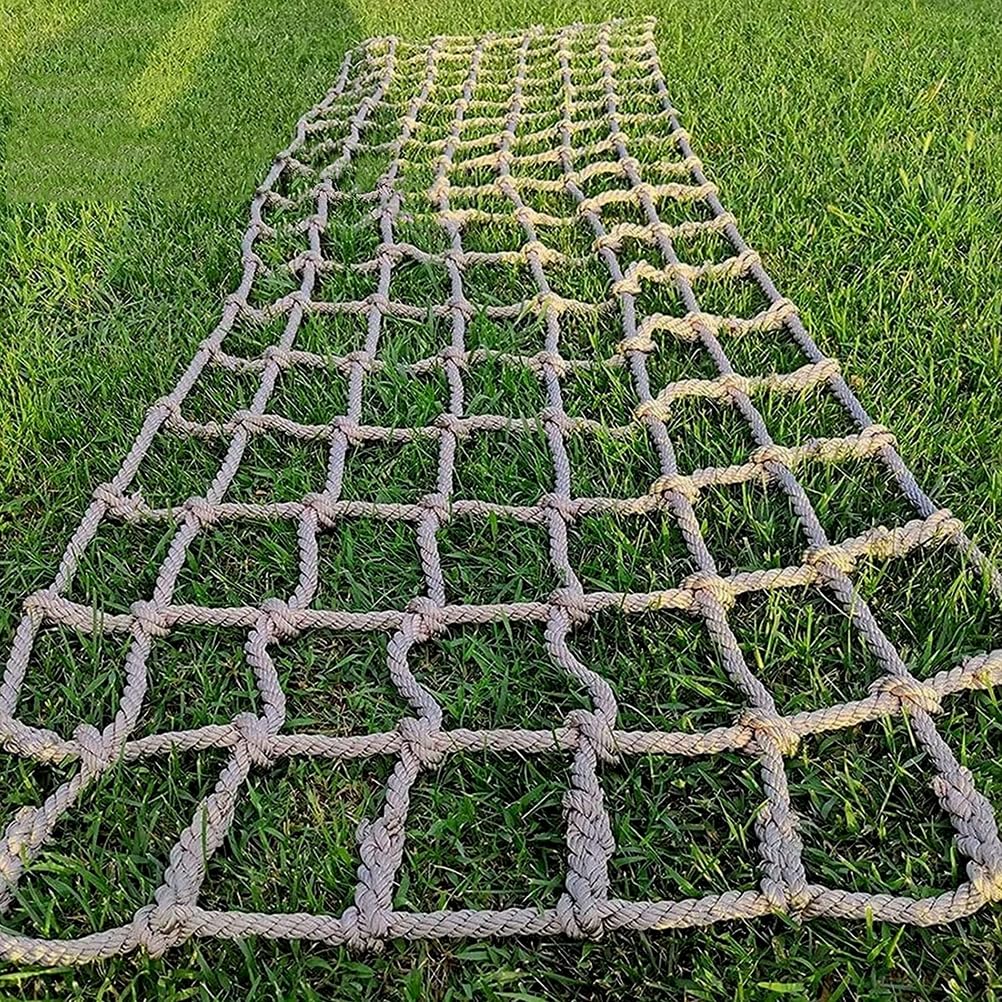 Siatka wspinaczkowa dla dzieci, 1 x 1 m, bezpieczny plac zabaw i domek na drzewie, siatka z liny, do zabawy na świeżym powietrzu, idealna dla bezpieczeństwa dzieci