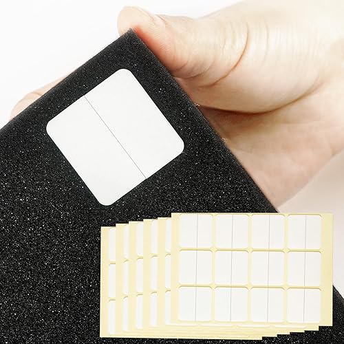 Bakulala Cinta cuadrada de doble cara para espuma acústica, paquete de 72 cintas adhesivas de montaje resistentes para pared, cuadrados de montaje