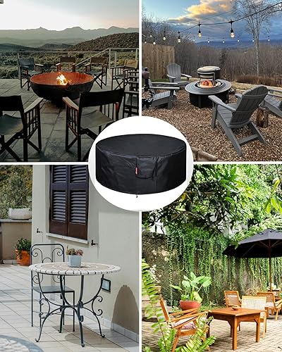 Miniatura 31 de SheeChung Cubierta para hoguera para estufa individual, hoguera al aire libre, sin humo, pequeña, redonda, impermeable, refugio de poliéster 600D