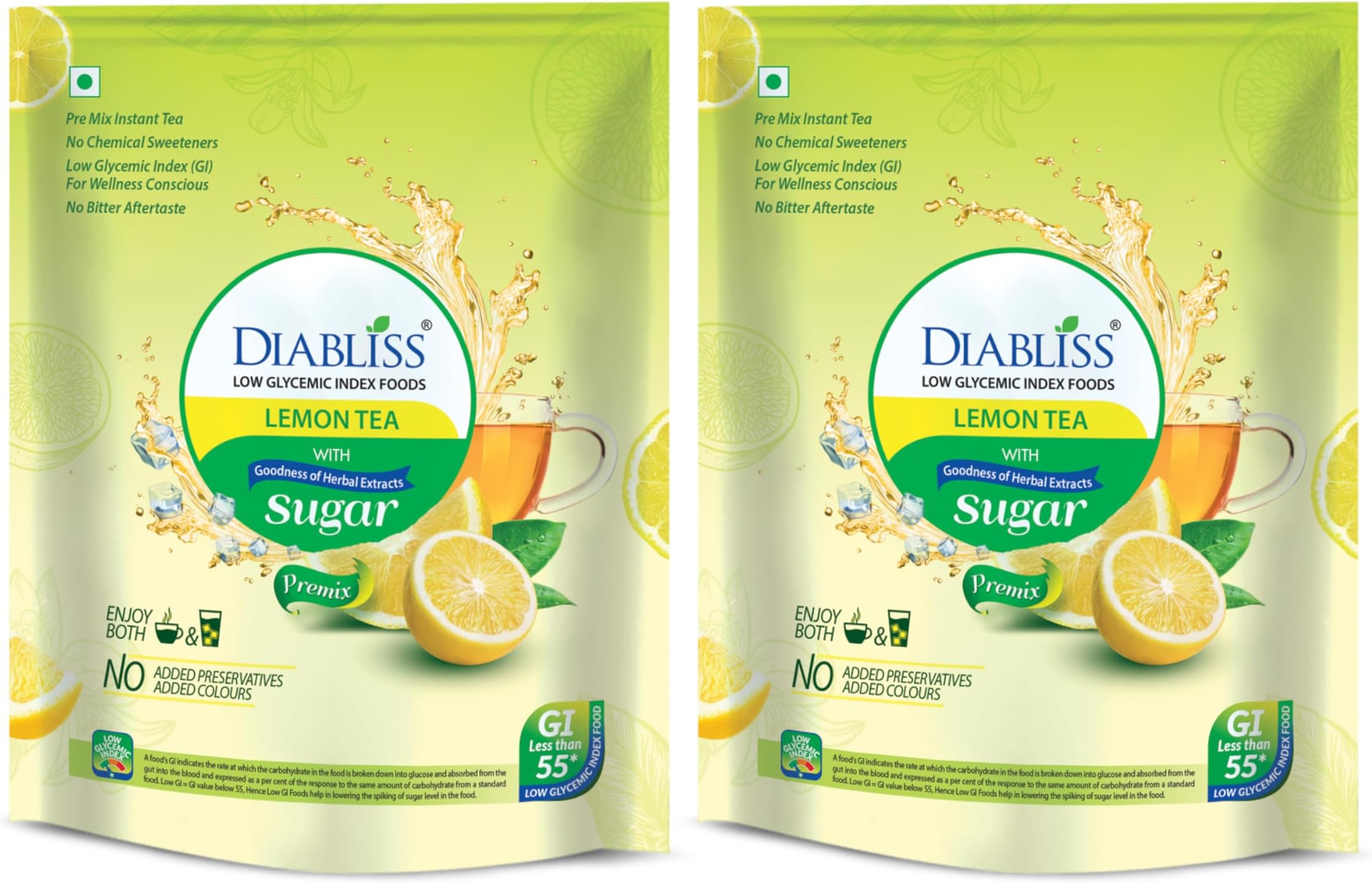 DiaBliss Herbal Diabetic Friendly Lemon Tea 500g - Low Glycemic Food