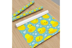 OTVEE Rubber Ducks Birthday Wrapping Paper Roll
