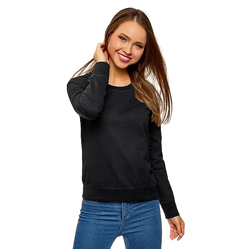 sudadera negra basica mujer