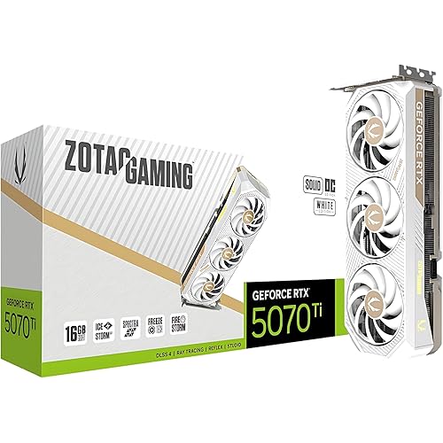 ZOTAC SOLID CORE OC White Edition GeForce RTX 5070 Ti 16GB GDDR7 PCI Express 5.0